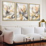 Wallity Cuadro Decorativo de Vidrio Templado Multicolor 30 x 40 cm (3 piezas)